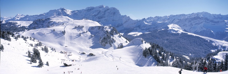 La Bréaye mitten im Skigebiet von Villars-Gryon lässt die Herzen der Skifahrer höher schlagen.