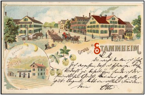 "Gruss aus Stammheim", Postkarte aus dem Jahr 1906. Quelle: www.oberstammheim.ch