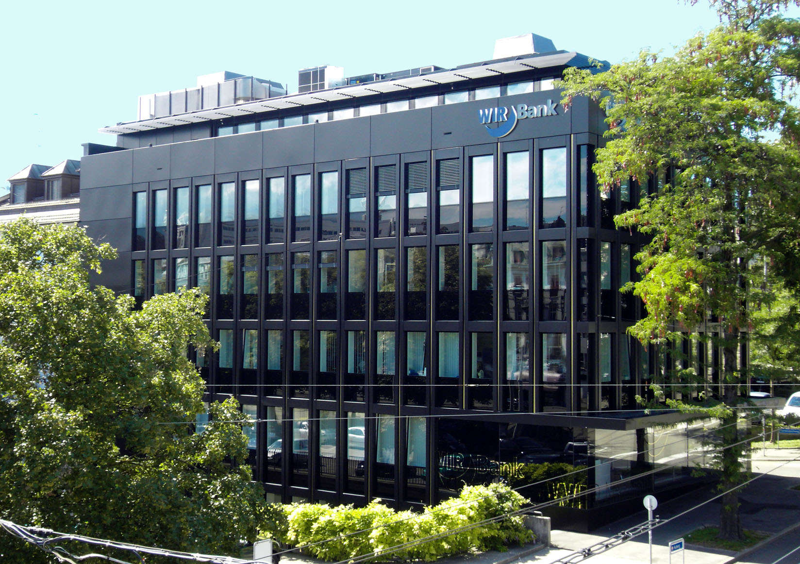 Der Hauptsitz der WIR Bank in Basel. Bild: zvg