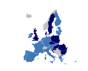 Die 19 Staaten der Eurozone (hellblau). Bild: www.ecb.europa.ch