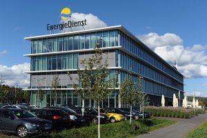 Das Bürohaus der Energiedienst-Gruppe in Rheinfelden. Bild: www.energiedienst.ch