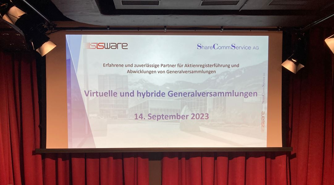 sharecomm ag: Neue Tools für Generalversammlungen im Video